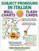 Italian Subject Pronouns – Chart / Flash Cards | Woodward Italian